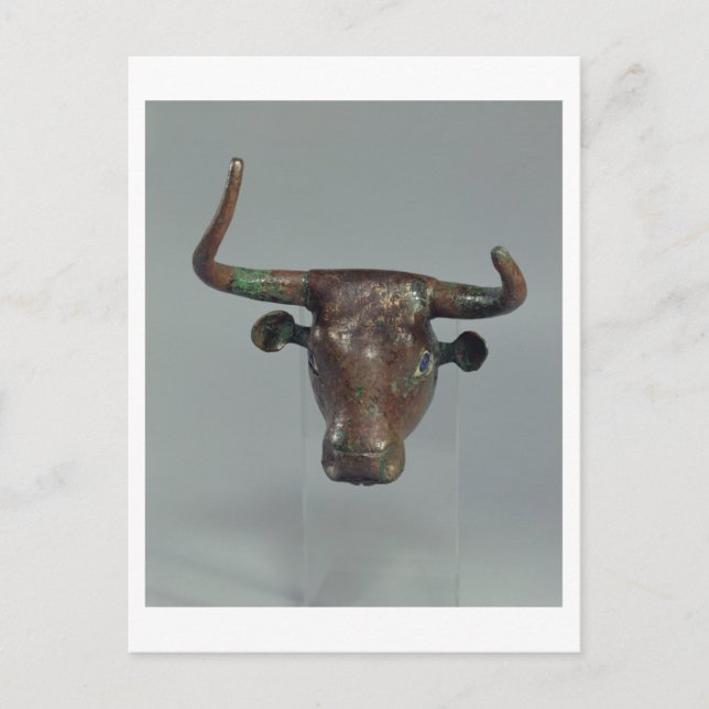 Cartão Postal Chefe de um touro, com a inscrição "Royal Sumerian (Frente)