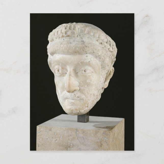 Cartão Postal Chefe do Imperador Theodosius II (Frente)