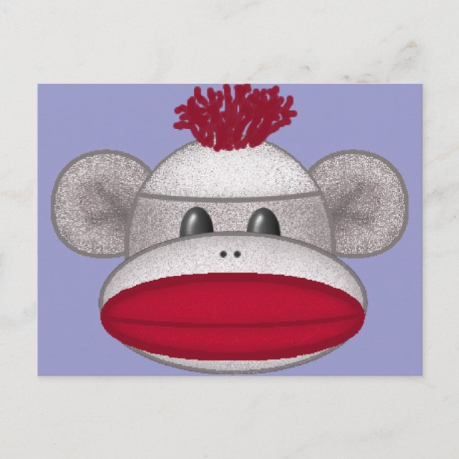 Cartão Postal Chefe do Macaco Sock (Frente)