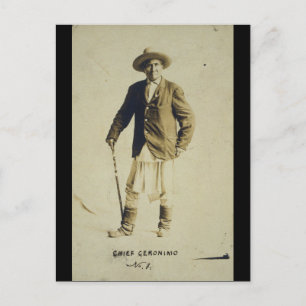 Cartão Postal Chefe Geronimo no Retrato Permanente 1904