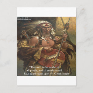 Cartão Postal Chefe Joseph & Nature Cote Oferta Camisetas e Cart