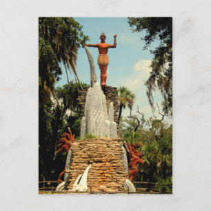 Cartão Postal Chefe Tomokie Statue, Tomoka State Park Poastcard