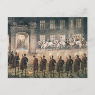 Cartão Postal Chegada a Nicholas II no Castelo Balmoral