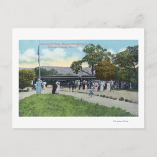 Cartão Postal Chegada do comboio a Boyes Hot Primaveras