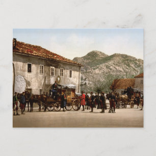 Cartão Postal Chegada do posto Cetinje Montenegro
