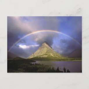 Cartão Postal Cheio arco-íris e céu tempestuoso sobre Grinnell
