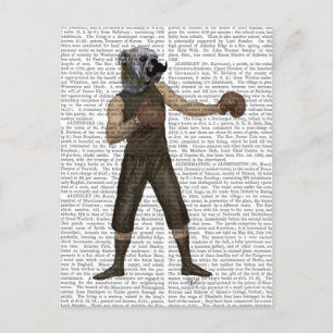Cartão Postal Cheio Bulldog de Boxing