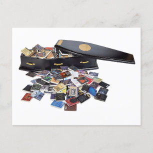 Cartão Postal Cheio de capa de livros