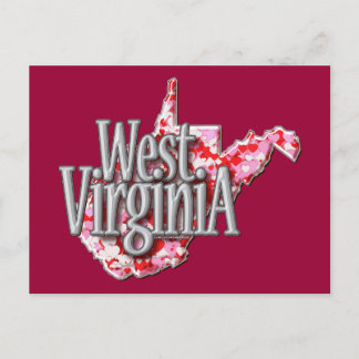 Cartão Postal Cheio de West Virginia dos corações
