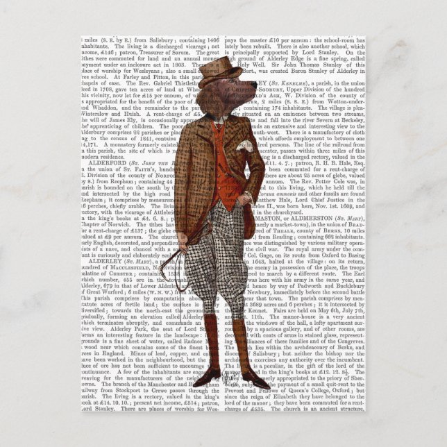 Cartão Postal Cheio do Red Setter Rider (Frente)