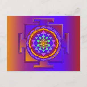 Cartão Postal CHEIO SRI YANTRA colorido + suas ideias