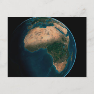 Cartão Postal Cheio Terra Do Espaço Acima Do Continente Africano