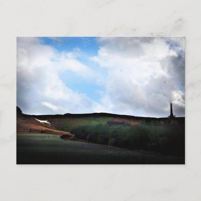 Cartão Postal Cherhill White Horse - Wiltshire, Inglaterra (Frente)