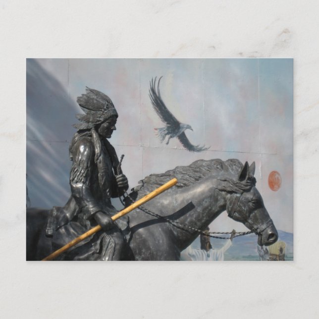 Cartão Postal Cherokee & Eagle (Frente)