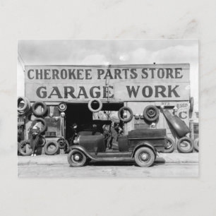 Cartão Postal Cherokee Parts Store, 1936