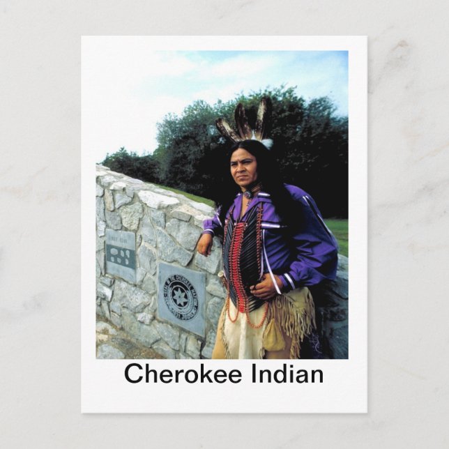 Cartão Postal CherokeeNation, Cherokee Indian (Frente)