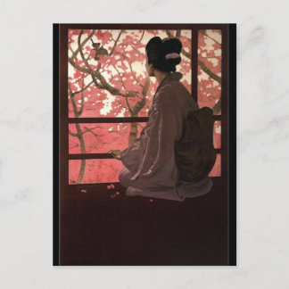 CARTÃO POSTAL CHERRY BLOSSOM GEISHA