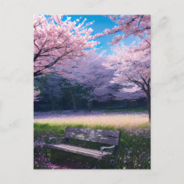 Cartão Postal Cherry Blossom Park