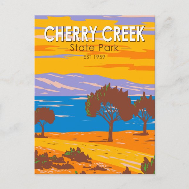 Cartão Postal Cherry Creek State Park Colorado Vintage (Frente)