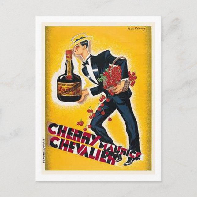Cartão Postal Cherry Maurice Chevalier (Frente)
