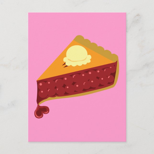 Cartão Postal Cherry Pie Heart (Frente)