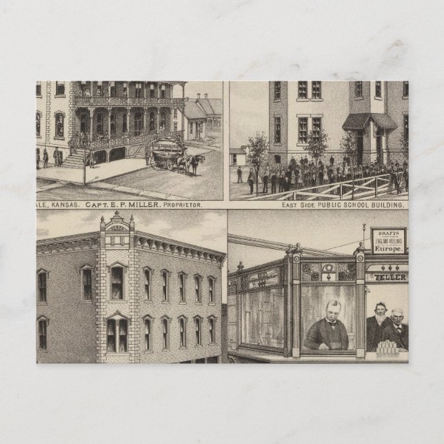 Cartão Postal Cherryvale, Kansas (Frente)