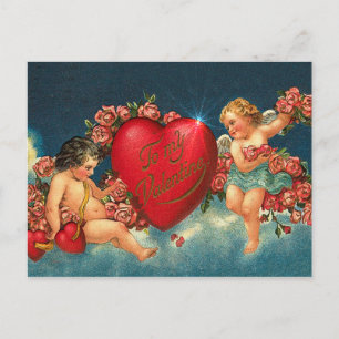 Cartão Postal CHERUBS & HEARTS by SHARON SHARPE
