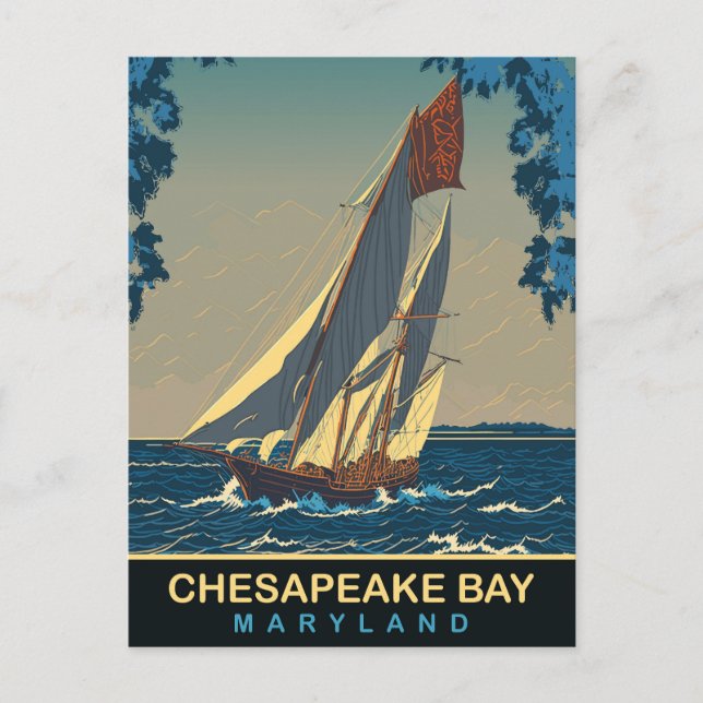 Cartão Postal Chesapeake Bay, Maryland, Viagem (Frente)
