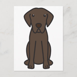 Cartão Postal Chesapeake Bay Retriever Dog Cartoon