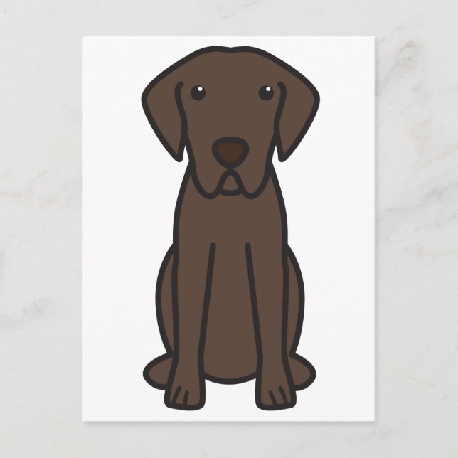 Cartão Postal Chesapeake Bay Retriever Dog Cartoon (Frente)