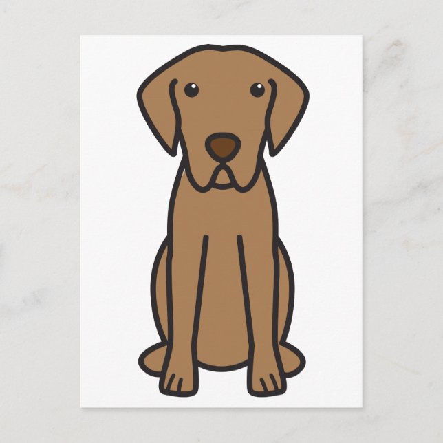 Cartão Postal Chesapeake Bay Retriever Dog Cartoon (Frente)