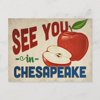 Cartão Postal Chesapeake Virginia Apple - Viagens vintage