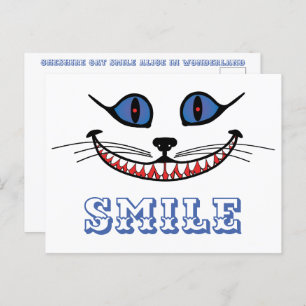 Cartão Postal Cheshire Cat Smile