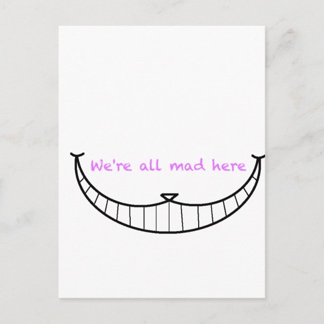 Cartão Postal Cheshire Cat Smile (Frente)