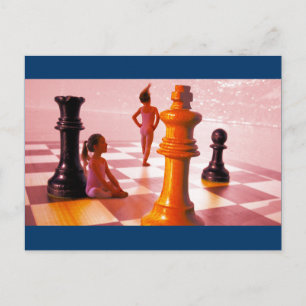 Cartão Postal Chess Girls