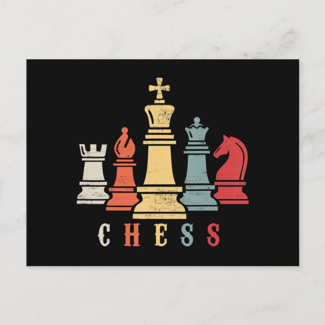 Cartão Postal Chess Lover | Presente do Xadrez Set Checkmate (Frente)