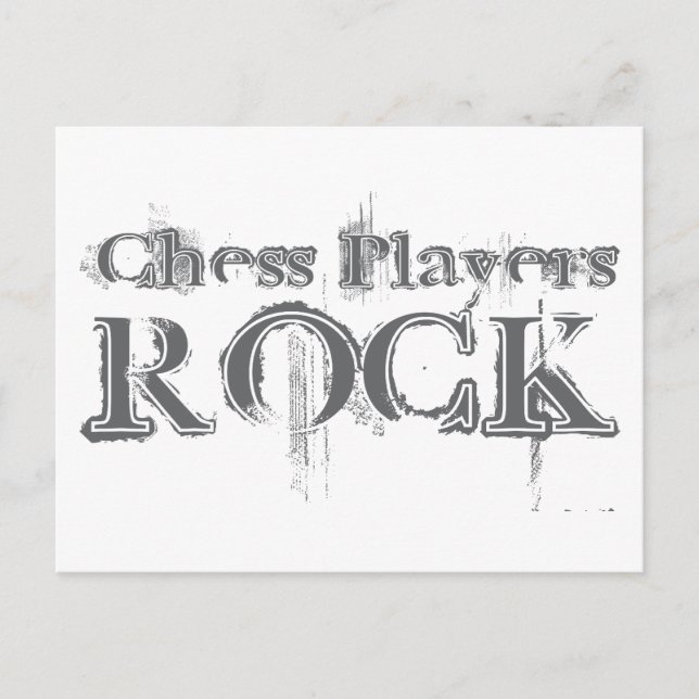 Cartão Postal Chess Players Rock (Frente)