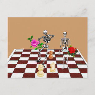 Cartão Postal Chess Skeletons