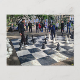 Cartão Postal Chessboard gigante