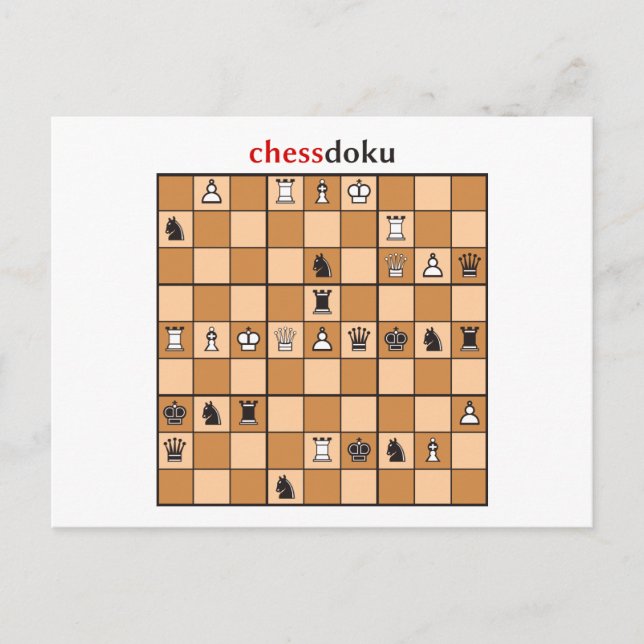 Cartão Postal chessdoku (Frente)