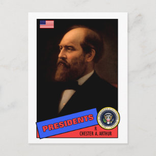 Cartão Postal Chester A. Arthur Baseball Card