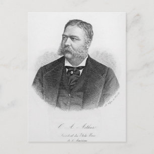 Cartão Postal Chester Alan Arthur, gravado por A. Weger