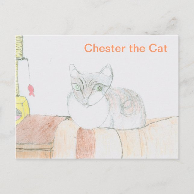 Cartão Postal Chester, o Gato (Frente)