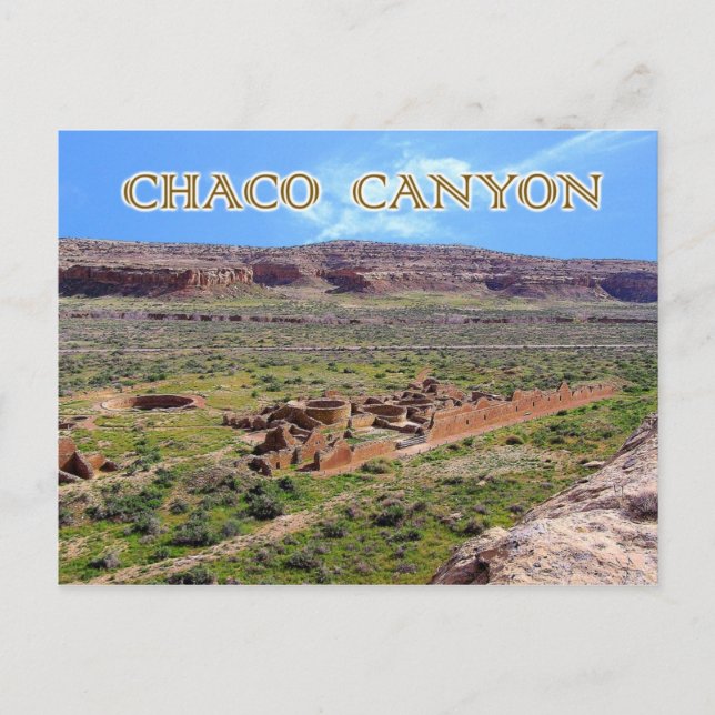 Cartão Postal Chetro Ketl em Chaco Canyon, Novo México (Frente)