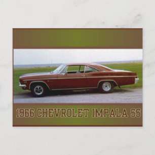 CARTÃO POSTAL CHEV IMPALA SS 1966