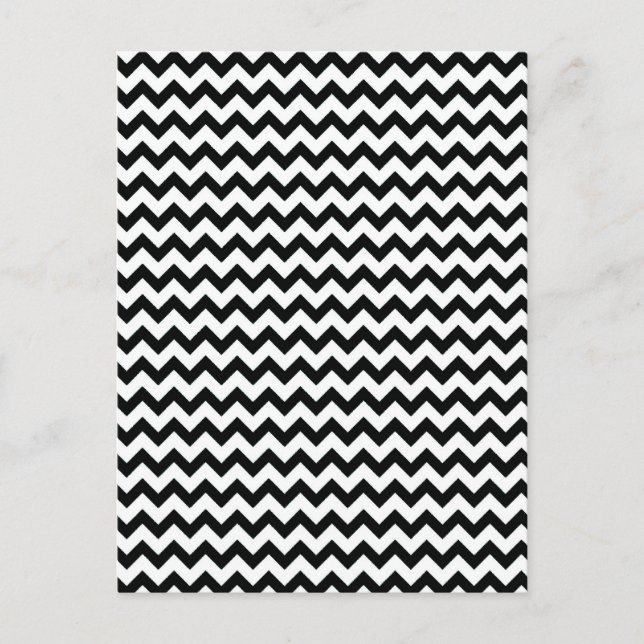 Cartão Postal Chevron Branco Preto (Frente)