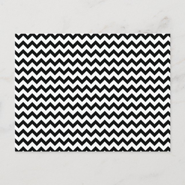 Cartão Postal Chevrons brancos pretos (Frente)