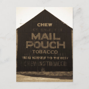 Cartão Postal Chew Mail Pouch Cigarro Barn - Sepia Finish
