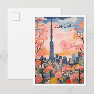 Cartão Postal Chiba Japão Viagem de Arte