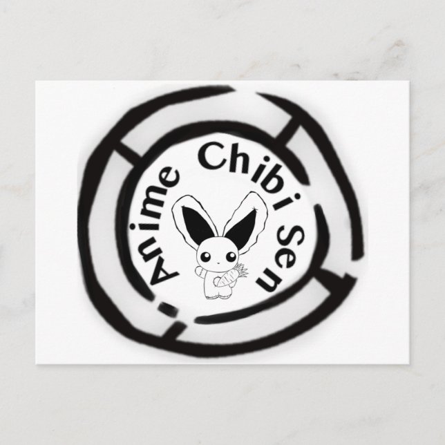 Cartão Postal Chibi Bunny (Frente)